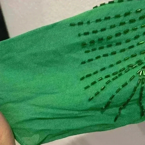 Rory Beca Haldi Beaded Dress size Small Kelly Green - Picture 15 of 16